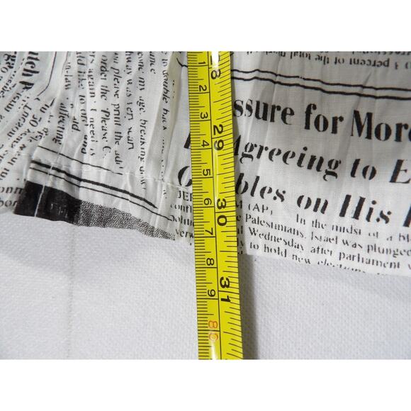 Ki Meng Top Cardigan Blouse Jacket Medium Newspaper Print Lagenlook Art to Wear - Picture 9 of 13